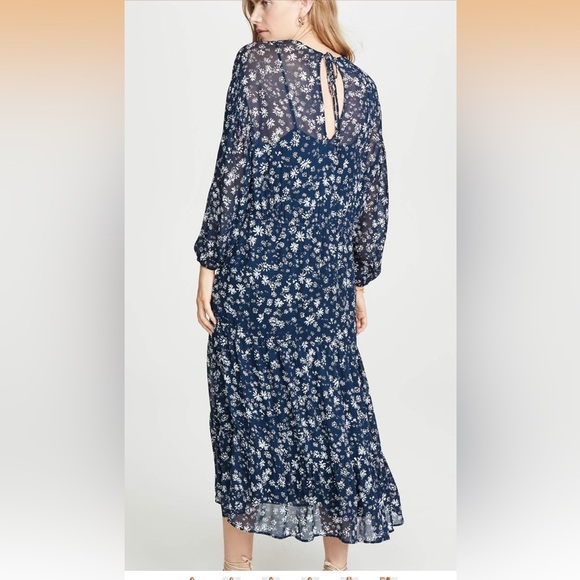 Free People Wallflower Midi Dress in Blue Size XS EUC Retail $158 - Picture 2 of 7